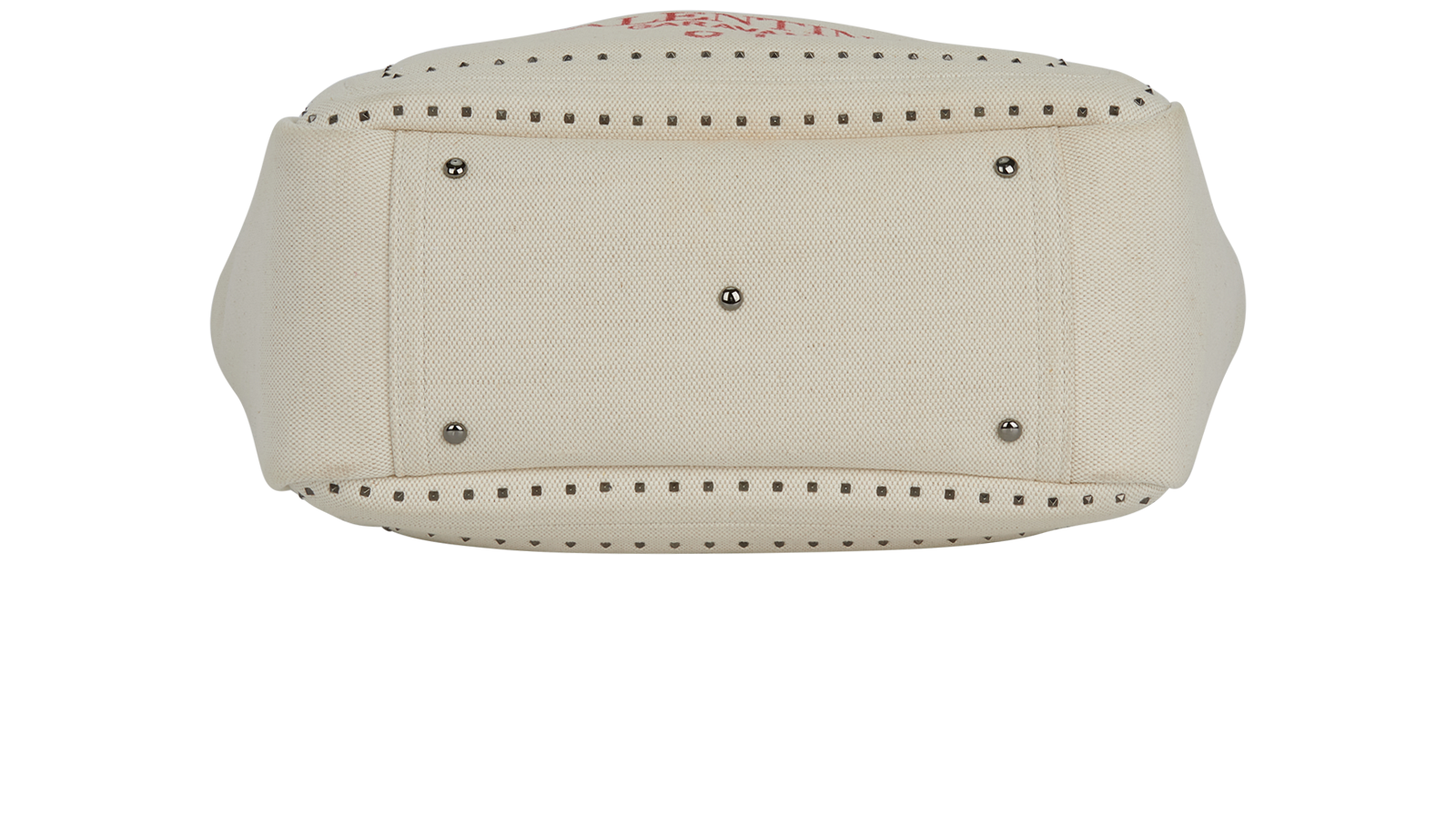 Atelier 01 Small Logo Tote, &pound;450, Handbags, Beige/Red, Canvas, Top view